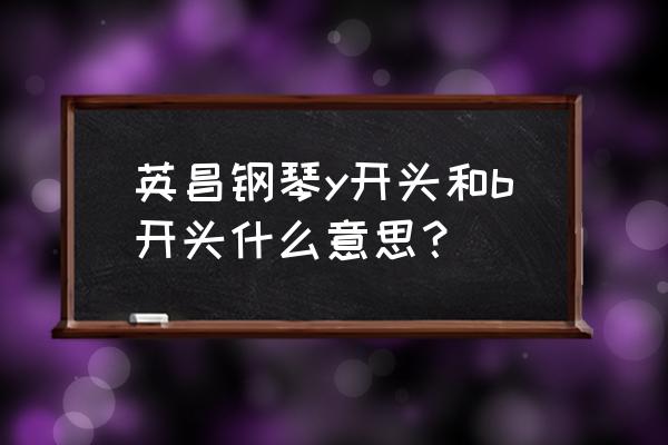 口袋妖怪xy中文对照表 英昌钢琴y开头和b开头什么意思？